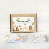 Kinderkartenset mit 12 zauberhaften Tieren