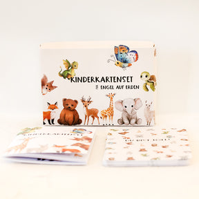 Kinderkartenset mit 12 zauberhaften Tieren